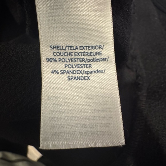 Lark & Ro Elegant Black Ruffle Sleeve Top with gold buttons on back Sz L - Picture 7 of 7